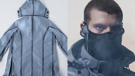 La concept jacket Mission Beta monitora costantemente l’inquinamento dell’aria, notificando al conducente eventuali superamenti dei livelli di guardia