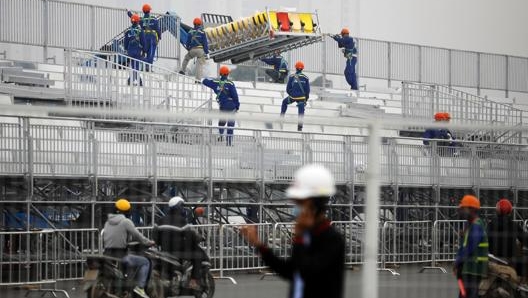 I lavori sul circuito di Hanoi. EPA