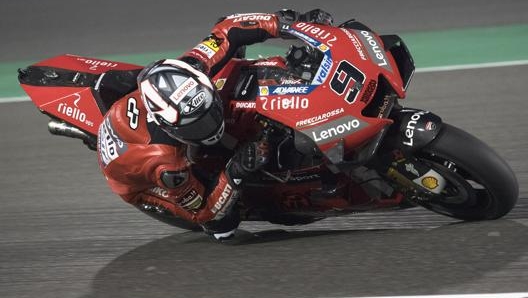 Danilo Petrucci sulla Ducati a Losail. Getty