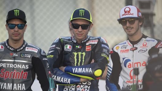 Franco Morbidelli, Valentino Rossi, Francesco Bagnaia. Getty