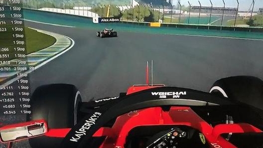 Albon dall’abitacolo di Leclerc nel GP del Brasile