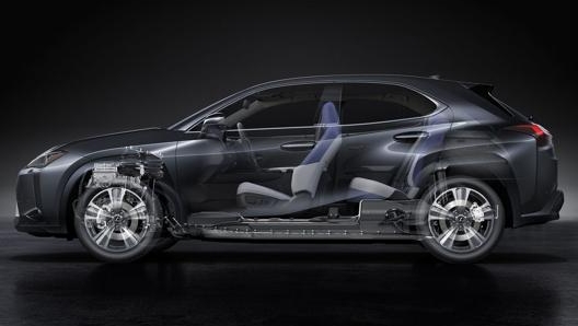 Lexus UX 300e è un crossover urbano di dimensioni medie: è lungo 4,5 metri