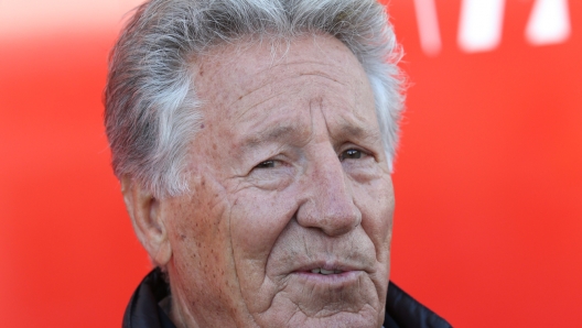 Mario Andretti ai box della Ferrari nel GP di Austin dell’anno scorso