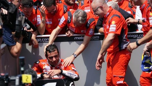 Petrucci incredulo dopo la vittoria al Mugello nel 2019, da lì una seconda parte di stagione dura (LaPresse)