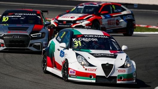 Il bergamasco Kevin Ceccon sull’Alfa Romeo Giulietta (Romeo Ferraris) nel 2019. Florent Gooden/DPPI/Wtcr