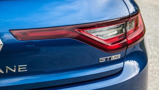 Badge GT Line sul portellone della Renault Mégane cinque porte