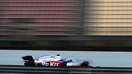 La Williams di Nicholas Latifi durante i test di febbraio al Montmelò. Getty