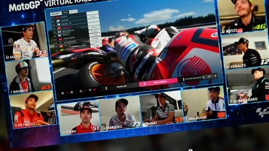 Un Virtual GP di aprile con i campioni delle moto. Afp