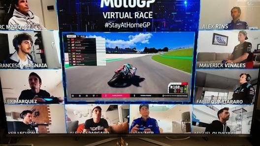 La gara di MotoGP virtuale trasmessa in tv e sui social