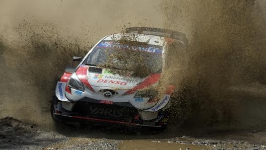 Sebastien Ogier sulla sua Toyota Yaris. Getty