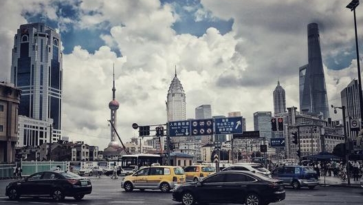 Uno scorcio delle strade di Shanghai