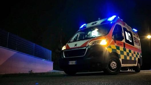 Un mezzo di soccorso in azione