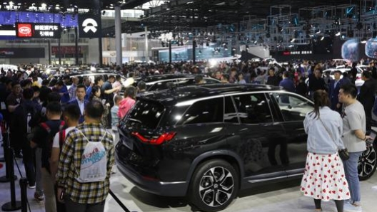 Un’immagine del salone automobilistico di Pechino del 2018. Ap