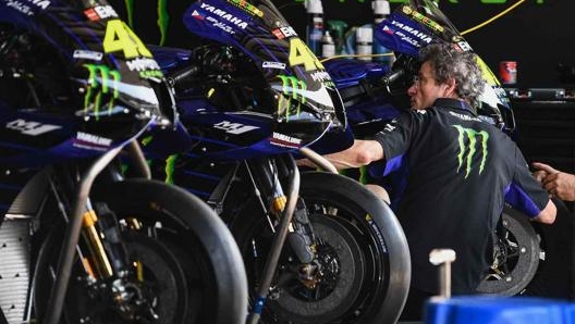 Il box Yamaha di Valentino Rossi