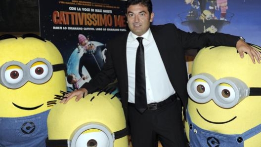 Max Giusti con i Minions per l'uscita di "Cattivissimo me"