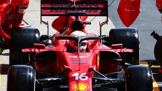 Charles Leclerc in azione in Portogallo. Getty