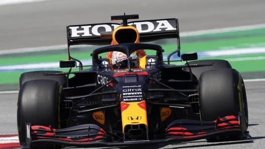 La Red Bull di Max Verstappen in azione