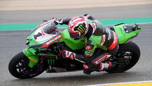 Jonathan Rea in azione. Epa