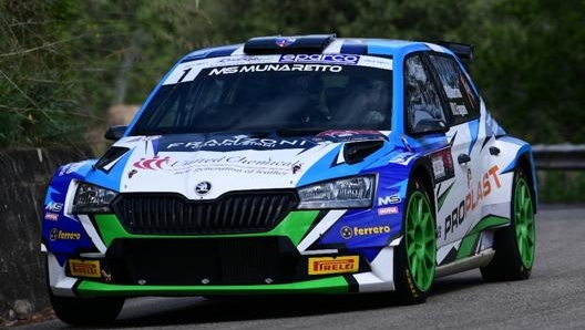 La Skoda Fabia di Stefano Albertini durante lo Shakedown della Targa Florio 2021