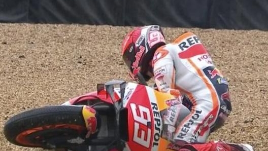 Nel corso della gara a Le Mans Marc Marquez è caduto ben due volte