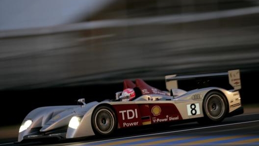 Il prototipo Audi R10 a gasolio con cui Pirro vinse a Le Mans nel 2006