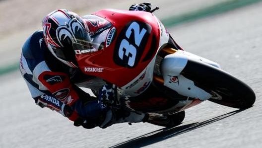 Il giovane Takuma Matsuyama in sella alla Honda Moto3