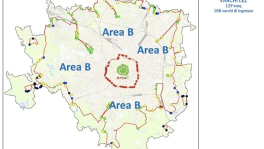 Attivata a gennaio 2018 comprende buona parte della superficie di Milano ed è possibile accedervi mediante 188 varchi elettronici