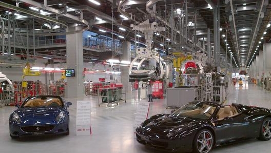 Le linee produttive della Ferrari. Archivio