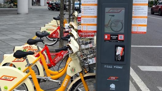 Stalli di BikeMi, il bike sharing publico a Milano. Masperi