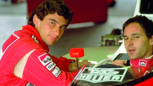 Senna con Berger. Getty