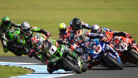 La Superbike in azione a Phillip Island. Getty