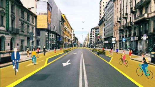 Un’idea di piste ciclabili  a Milano presentata dall’assessorato comunale alla Mobilità. Mianews