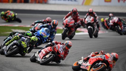 Il gruppo della MotoGP. Afp