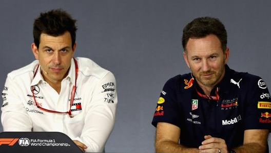 Toto Wolff e Christian Horner, team principal di Mercedes e Red Bull