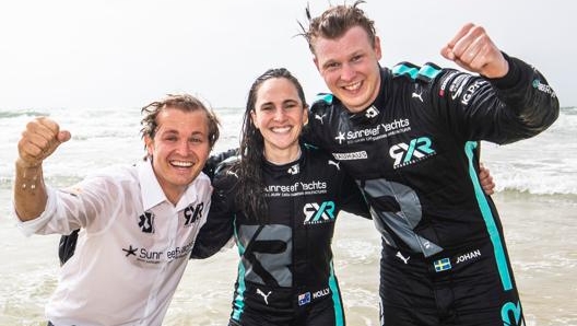 Da sinistra Nico Rosberg con Molly Taylor e  Johan Kristoffersson