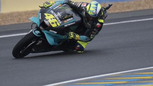 Rossi in azione nell’ultimo GP di Le Mans. Getty