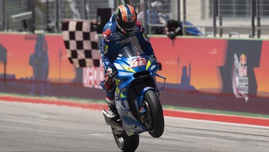 Alex Rins vince ad Austin nel 2019. Getty