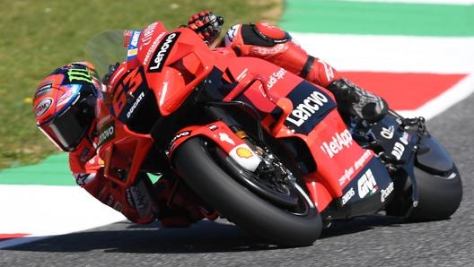 Francesco Bagnaia in azione. Ansa