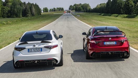 La Alfa Romeo Giulia GTAm si differenzia per elementi aerodinamici molto evidenti