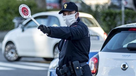 Un posto di controllo della polizia di Stato