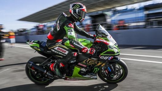 Il vincitore della Sbk 2020, il britannico  Jonathan Rea con il team Kawasaki