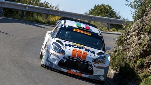 Luca Pedersoli su Citroën DS3 vincitore al Rallye Elba