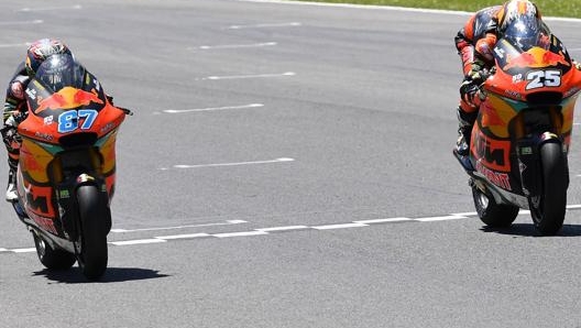 Lo sprint tra Gardner (a sinistra) e Fernandez. Afp