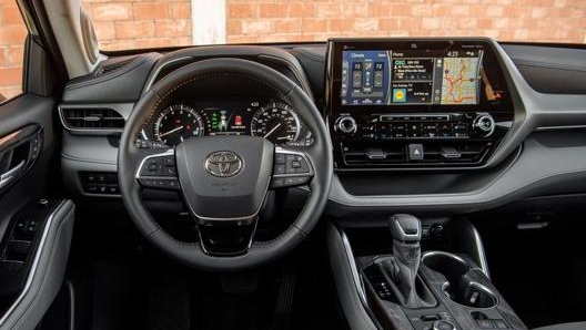 Gli interni del Toyota Highlander