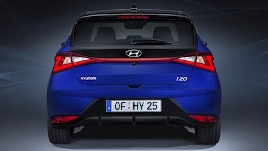 I gruppi ottici posteriori sfiorano il lunotto su Hyundai i20