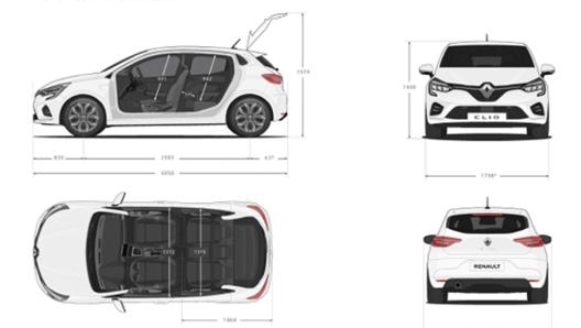 La nuova Renault Clio è lunga 4.052 millimetri