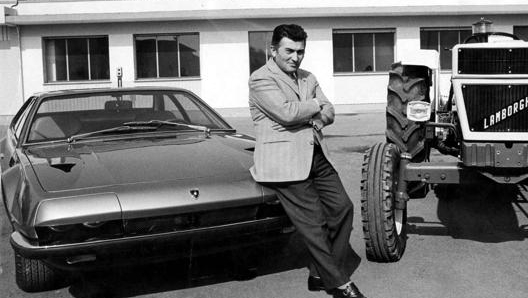 Ferruccio Lamborghini tra la Jarama e un trattore