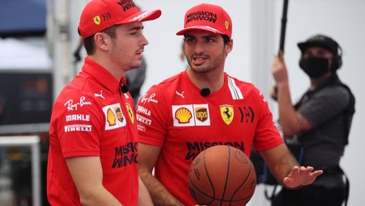 Charles Leclerc e Carlos Sainz. Afp