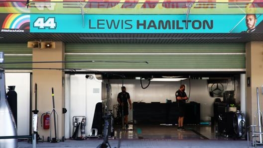 Ma sul garage c’è il nome di Lewis. Getty Images