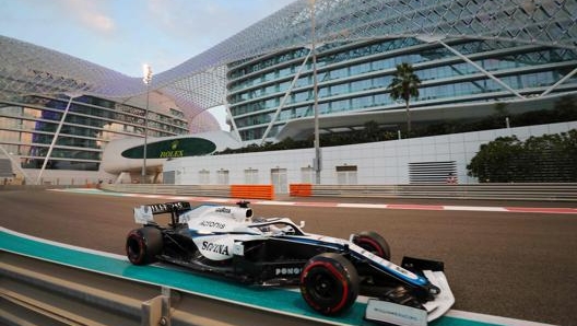 La Williams ad Abu Dhabi, ultimo GP 2020. Afp